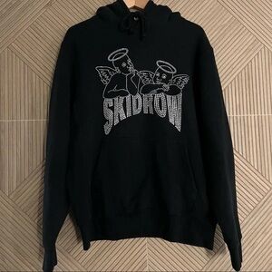 Skid row rhinestone hoodie